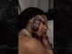 Rapper Chrisean Rock tattoos baby daddy Blueface’s portrait on her face